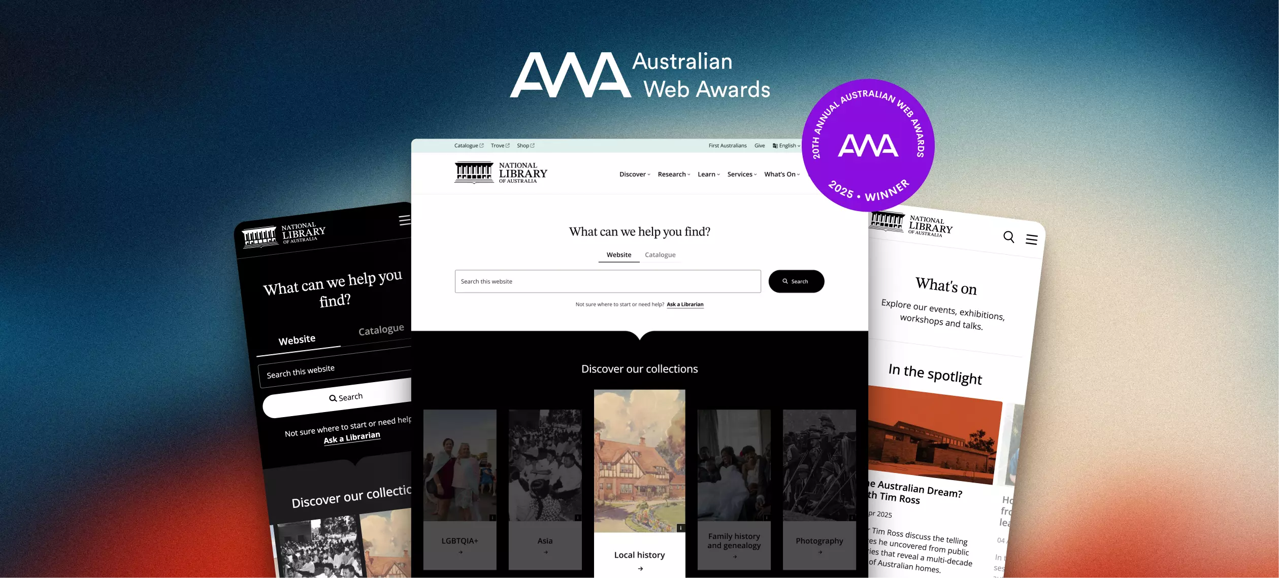 Digital Garden wins Government category at the 2025 Australian Web Awards