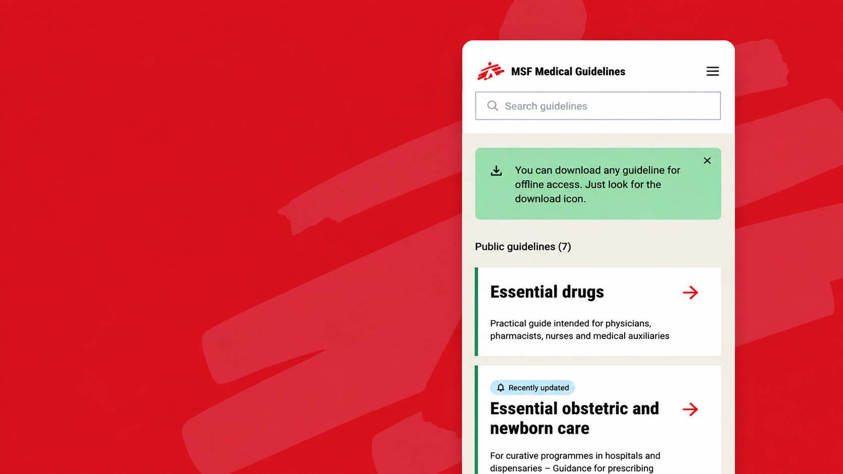 Supporting healthcare in the field: the rebuilt MSF Medical Guidelines app