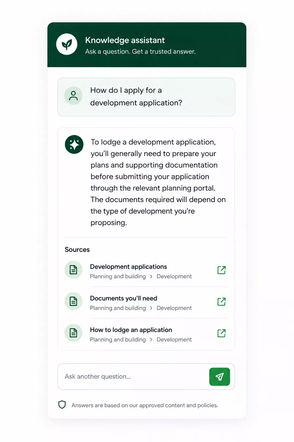 See a knowledge assistant in action